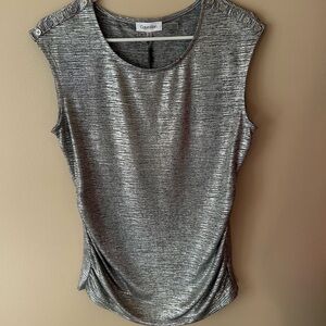 Calvin Klein Metallic Gray Tank Top